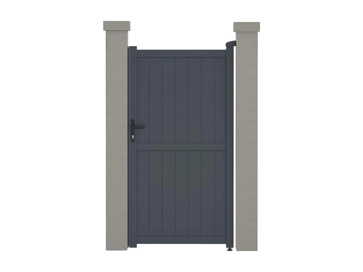 Portillon aluminium "Maurice" - 101.2 x 180.9 cm - Gris