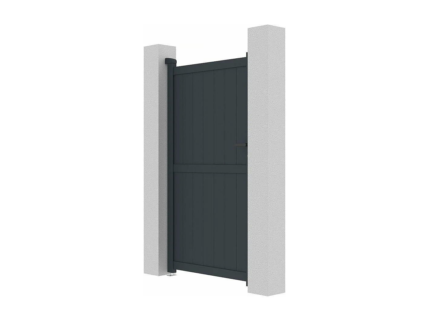 Portillon aluminium "Maurice" - 101.2 x 180.9 cm - Gris