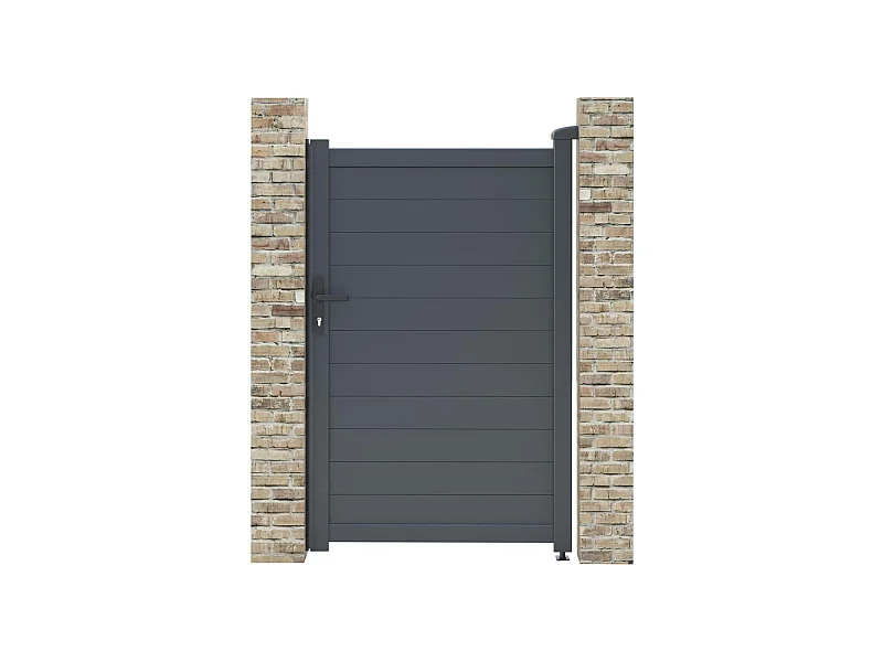 Gartentor aus Aluminium "Marc" - 101,2 x 155,9 cm - Grau