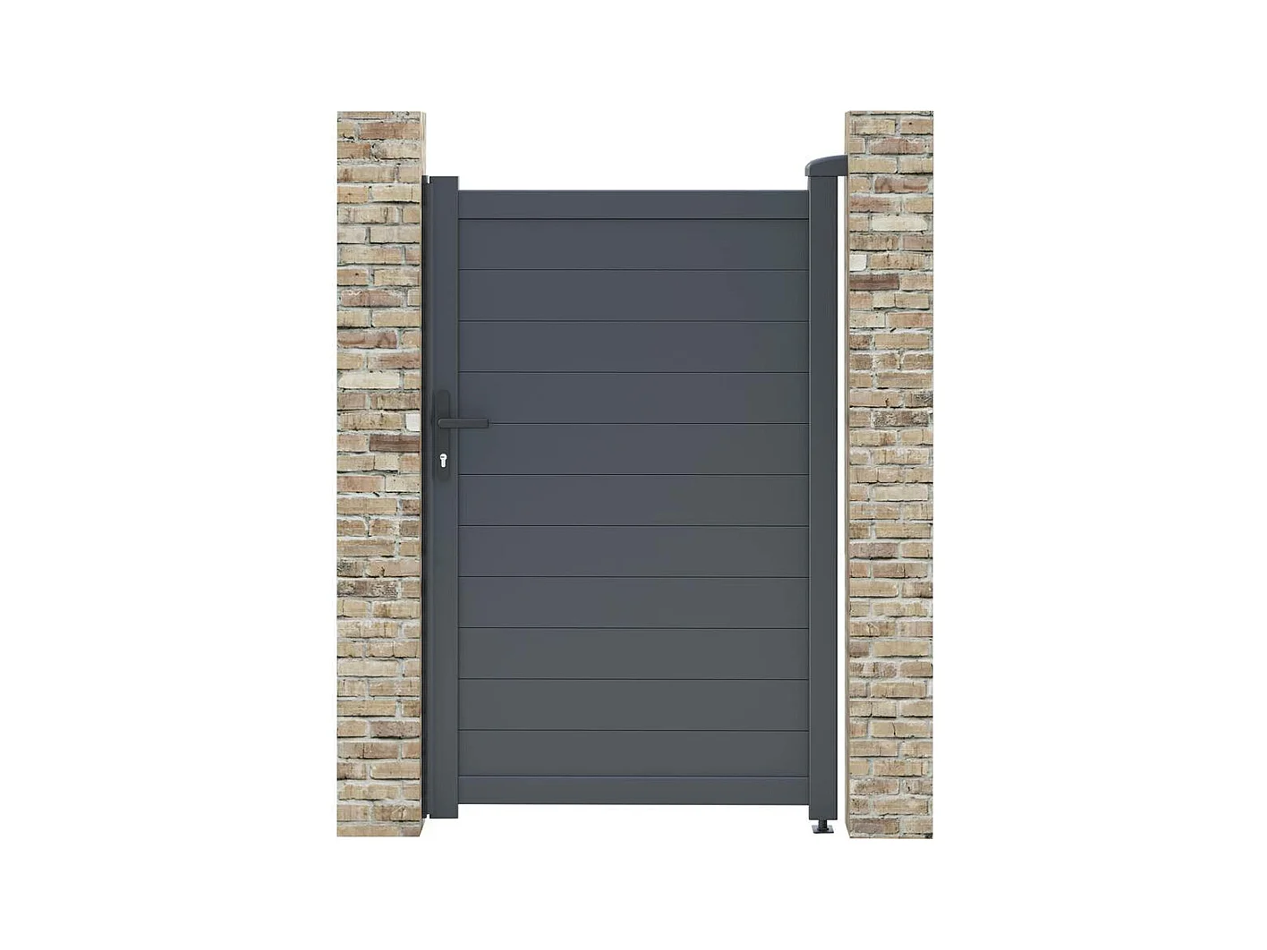 Portillon aluminium "Marc" - 101.2 x 155.9 cm - Gris