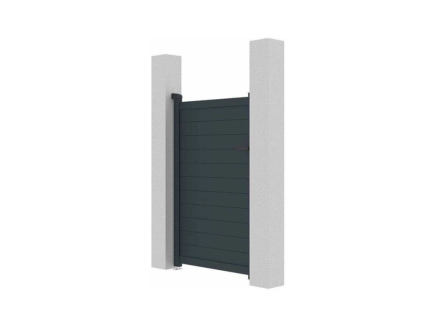 Portillon aluminium "Marc" - 101.2 x 155.9 cm - Gris