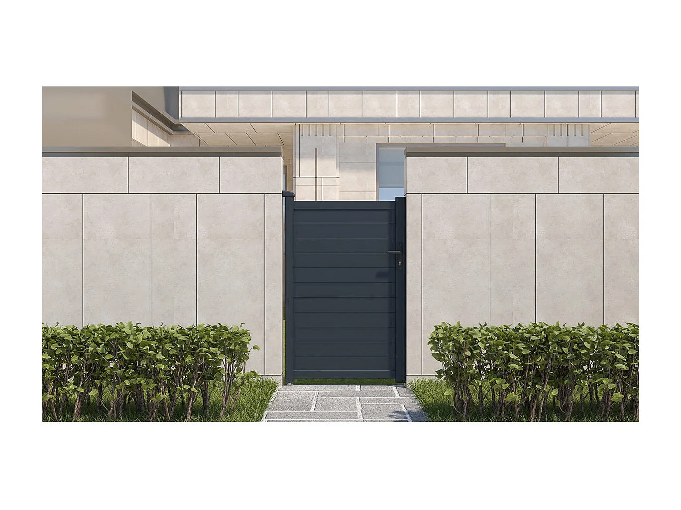 Furtka aluminiowa "Marc" - 101.2 x 155.9 cm - Szara