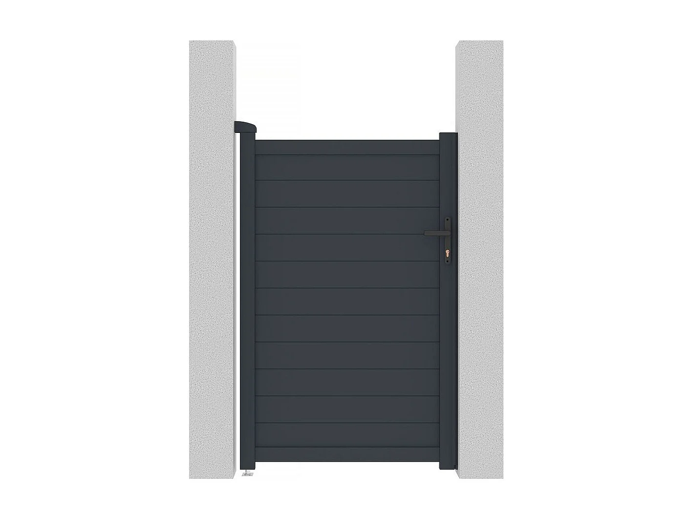 Portillon aluminium "Marc" - 101.2 x 155.9 cm - Gris