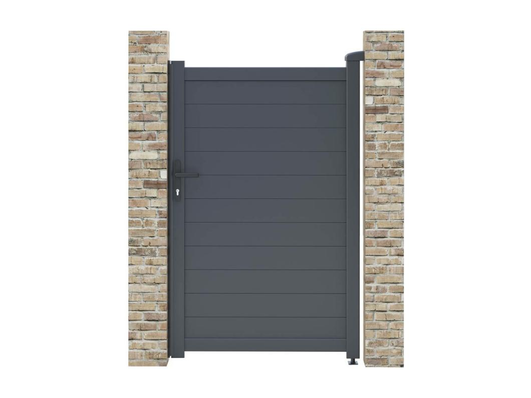 Aluminium poort "Marc" grijs 101,2 x 155,9 cm - UV-bestendig en roestvrij