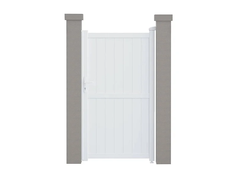 Witte aluminium poort "Lola" voor een moderne en veilige ingang