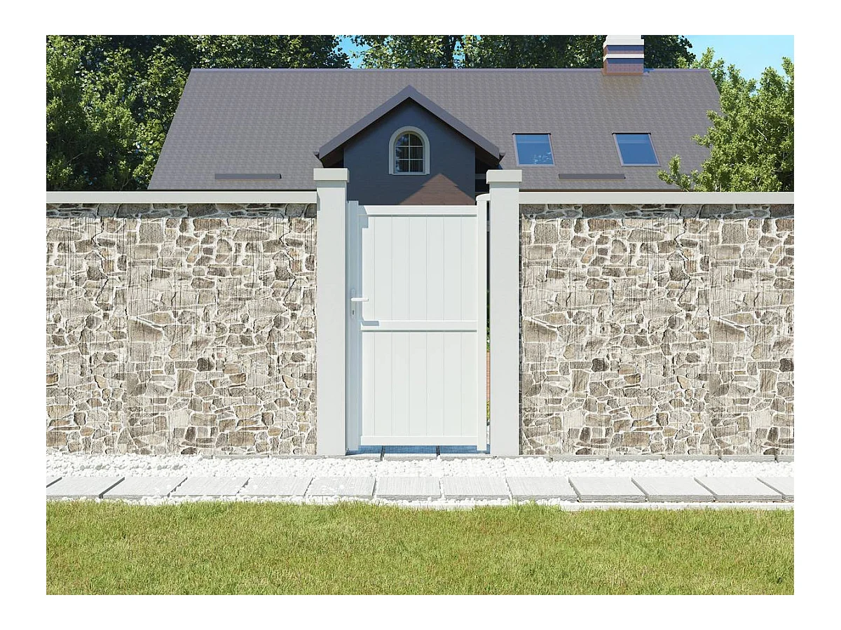 Portillon aluminium "Lola" - 101.2 x 155.9 cm - Blanc