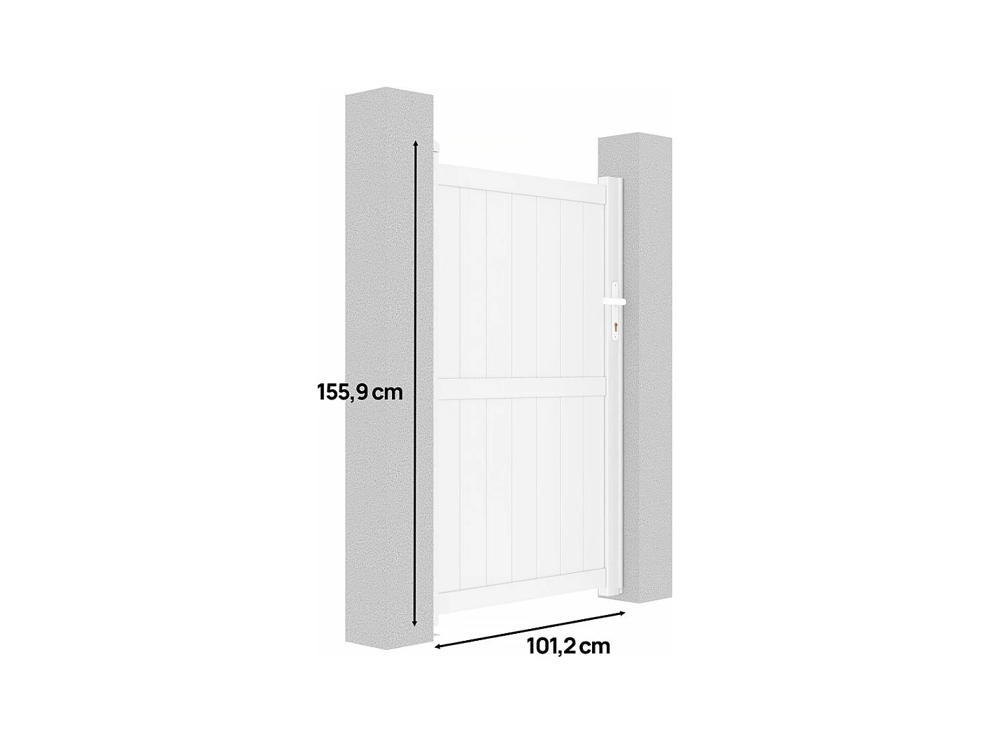 Portillon aluminium "Lola" - 101.2 x 155.9 cm - Blanc