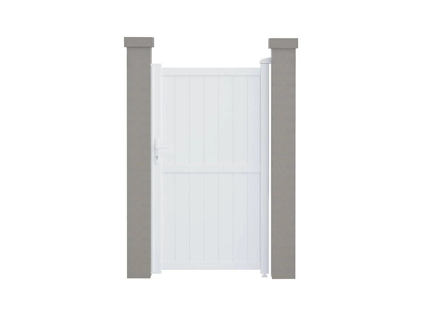 Witte aluminium poort "Lola" voor een moderne en veilige ingang