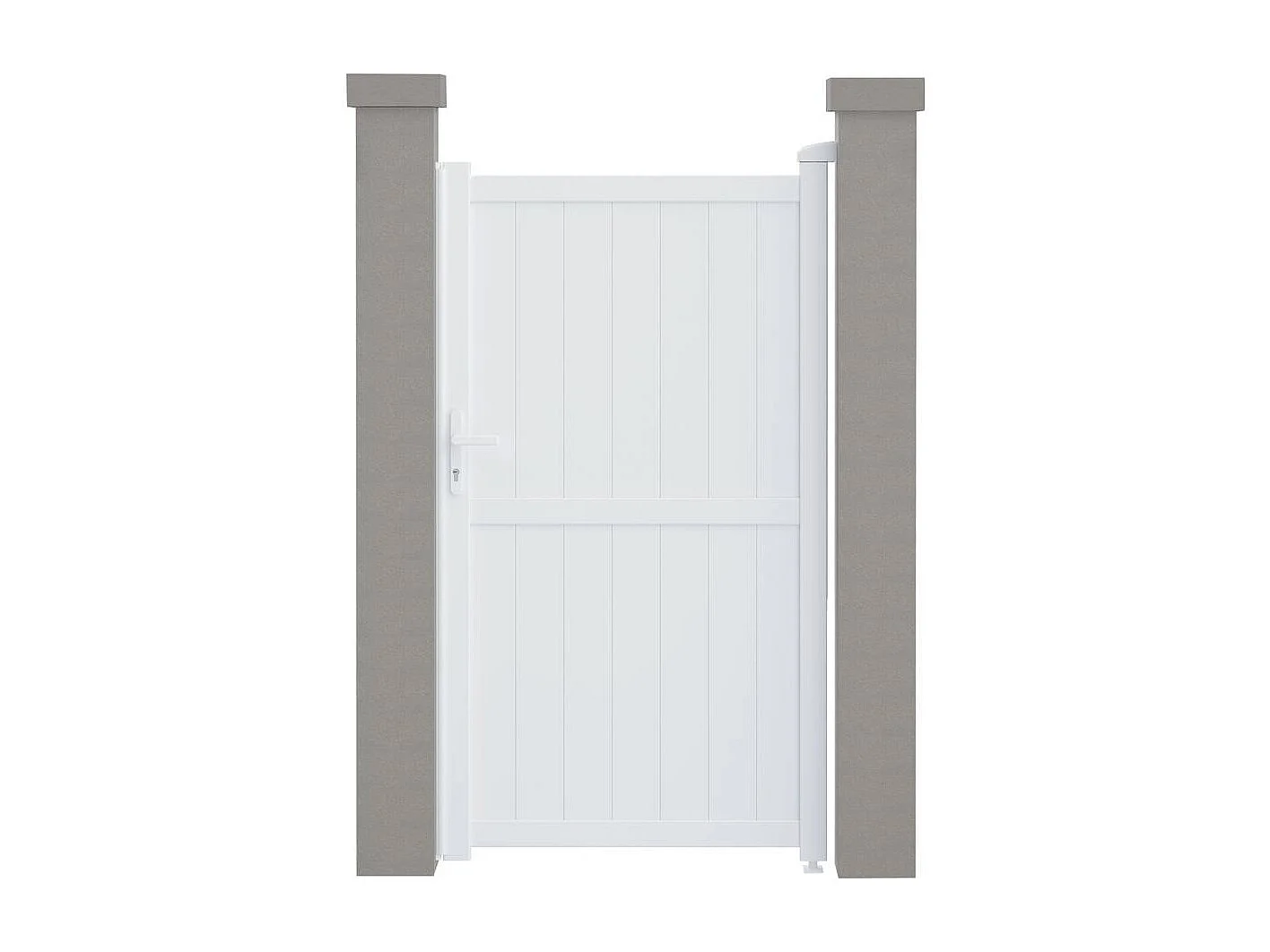 Brama aluminiowa "Lola" - 101.2 x 155.9 cm - Biała