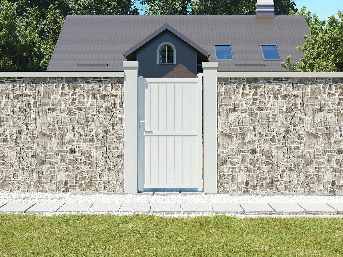 Brama aluminiowa "Lola" - 101.2 x 155.9 cm - Biała