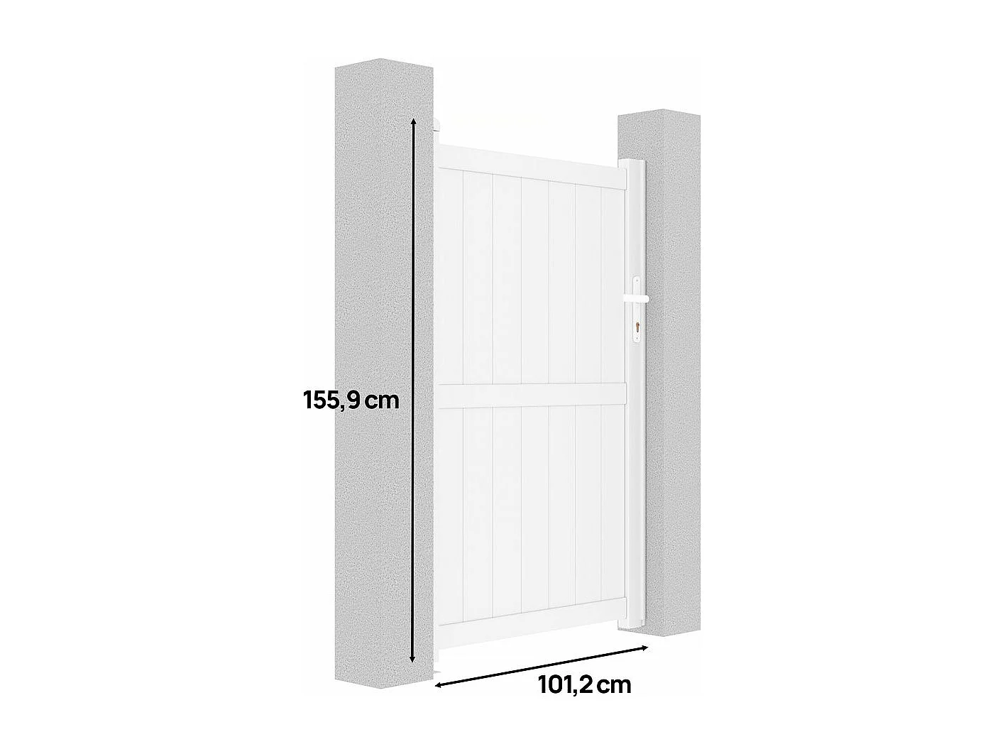 Brama aluminiowa "Lola" - 101.2 x 155.9 cm - Biała