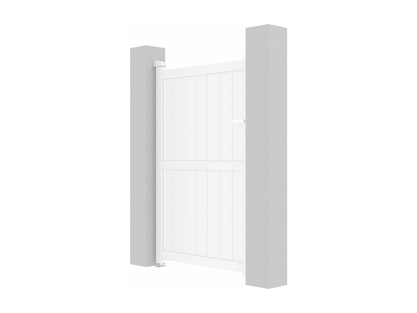 Brama aluminiowa "Lola" - 101.2 x 155.9 cm - Biała