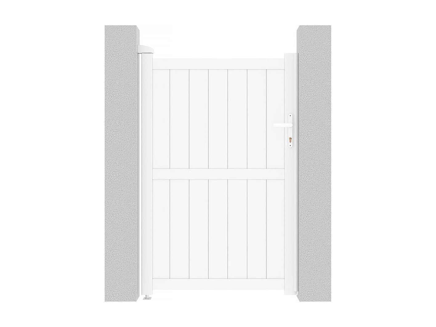 Puerta jardin aluminio  "Lola" -  101.2 x 155.9 cm - Blanco