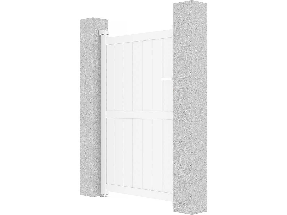 Portillon aluminium "Lola" - 101.2 x 155.9 cm - Blanc