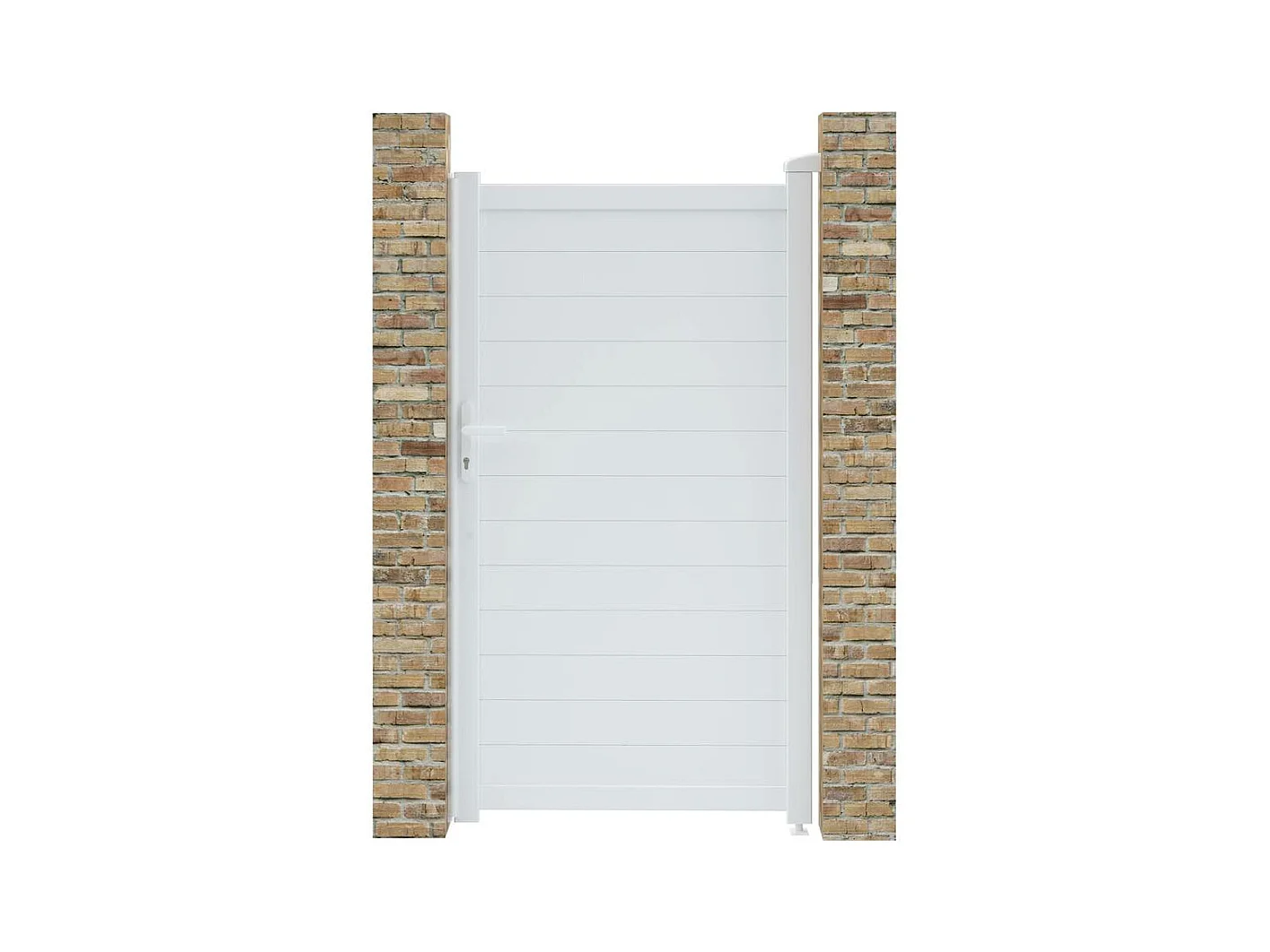 Portillon aluminium "Eric" - 101.2 x 180.9 cm - Blanc