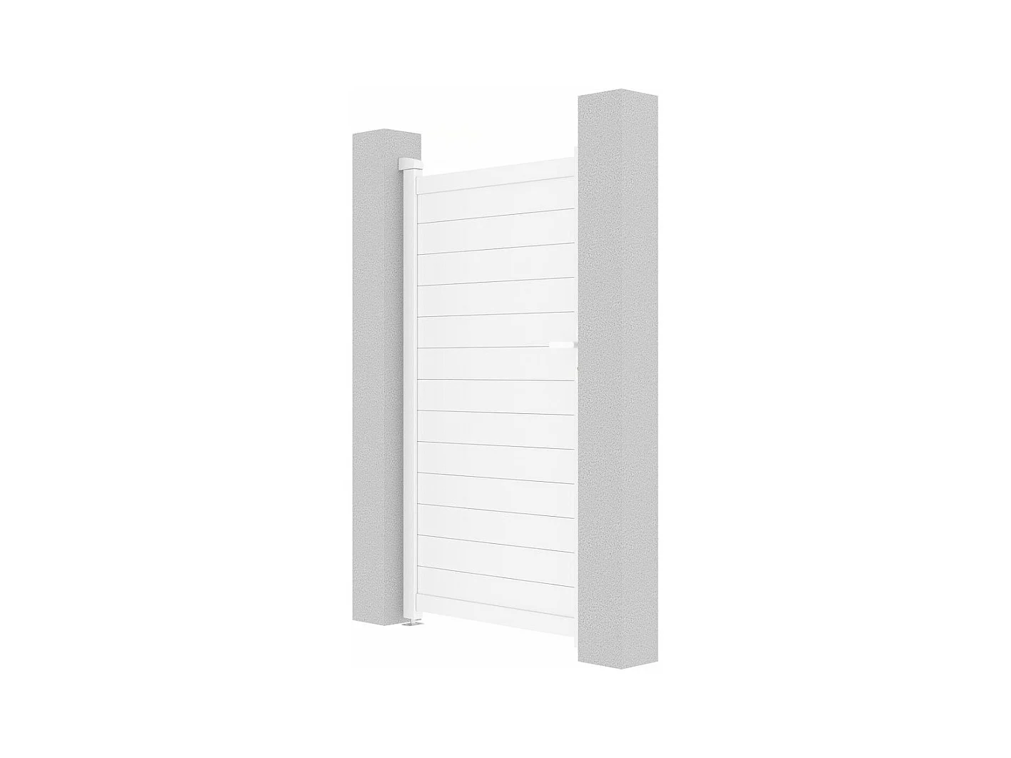 Portillon aluminium "Eric" - 101.2 x 180.9 cm - Blanc