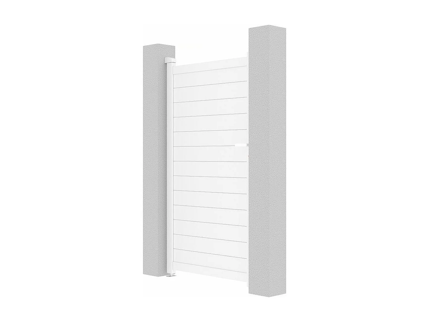 Portillon aluminium "Eric" - 101.2 x 180.9 cm - Blanc