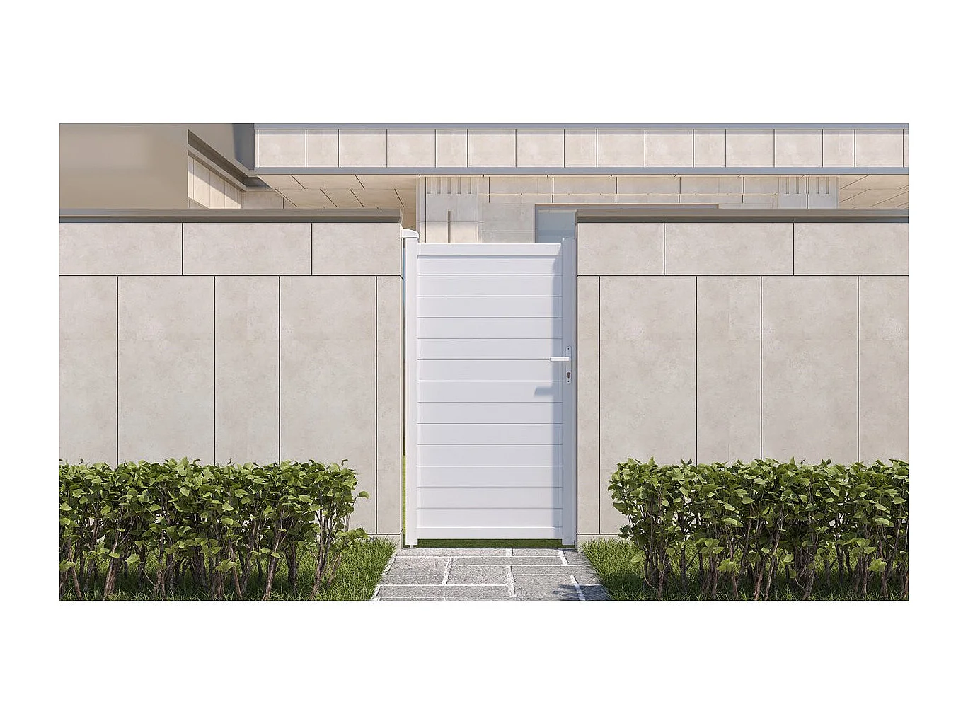 Portillon aluminium "Eric" - 101.2 x 180.9 cm - Blanc