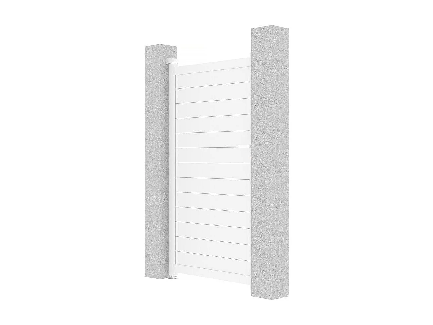 Portillon aluminium "Eric" - 101.2 x 180.9 cm - Blanc