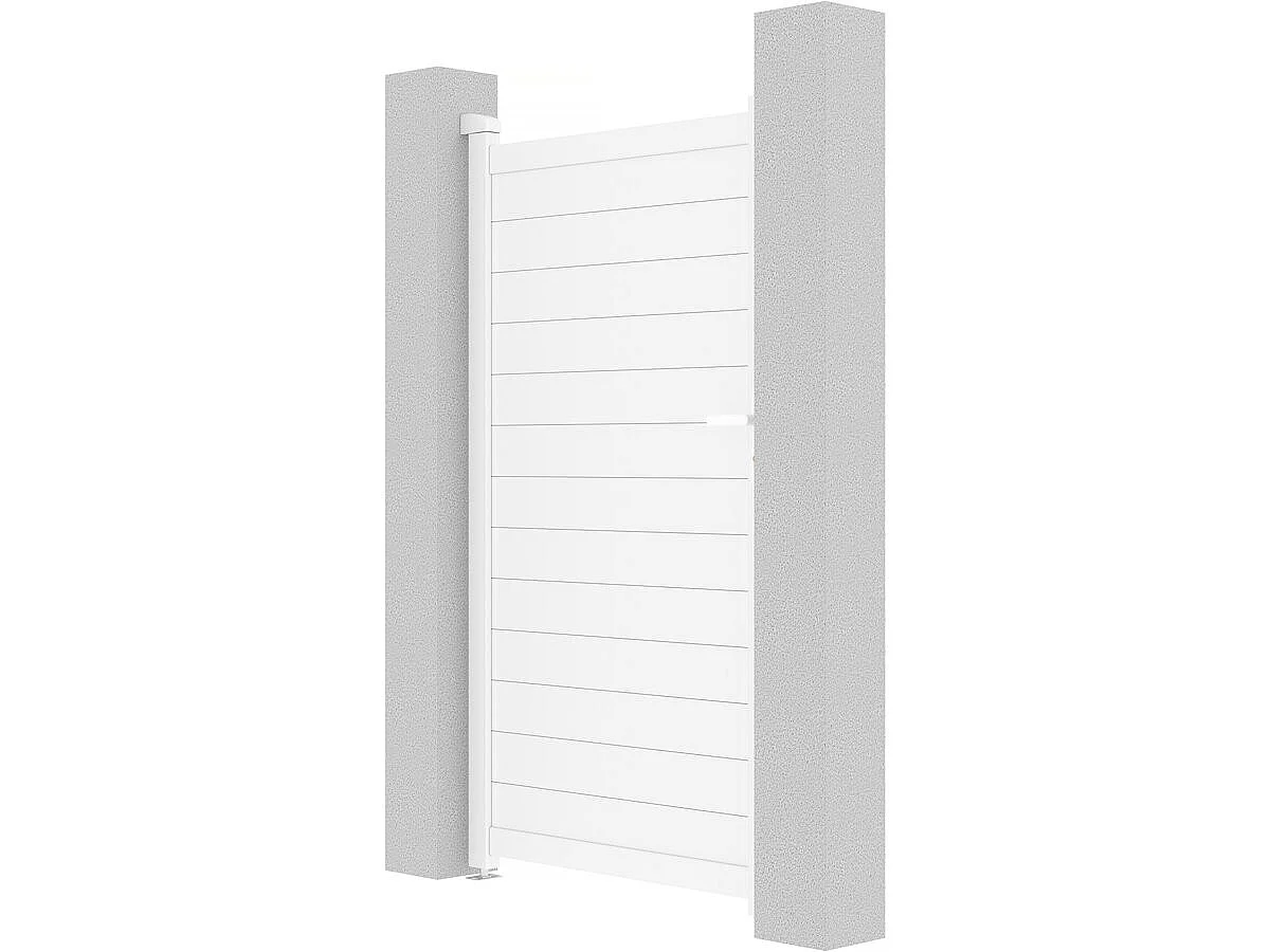 Portillon aluminium "Eric" - 101.2 x 180.9 cm - Blanc
