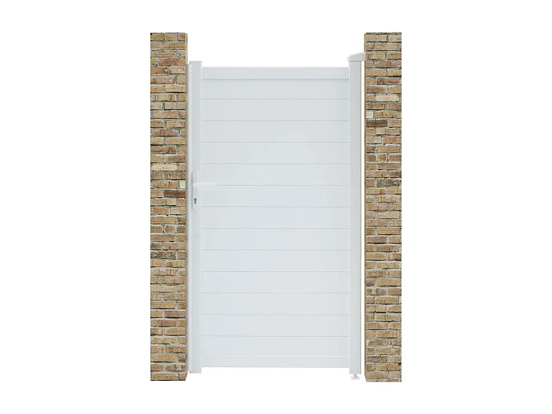 Portão de alumínio "Eric" - 101,2 x 180,9 cm - Branco