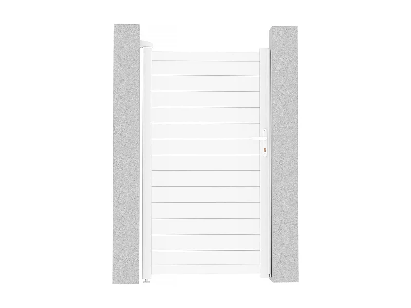 Portillon aluminium "Eric" - 101.2 x 180.9 cm - Blanc