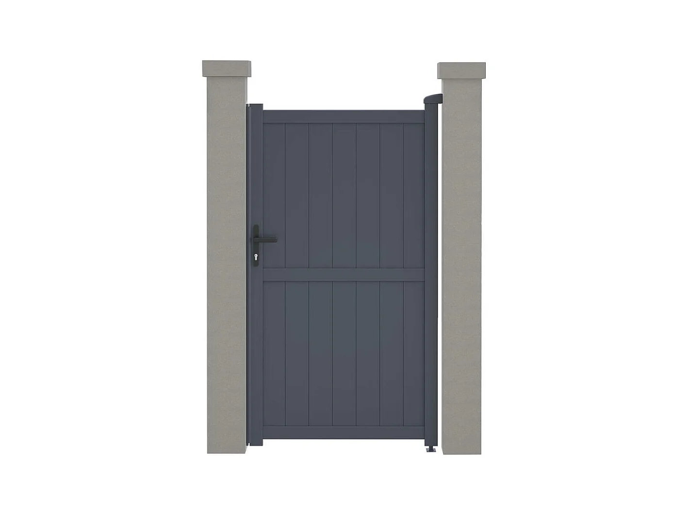 Aluminium poort "Maurice" grijs 101,2 x 155,9 cm voor een moderne en veilige ingang