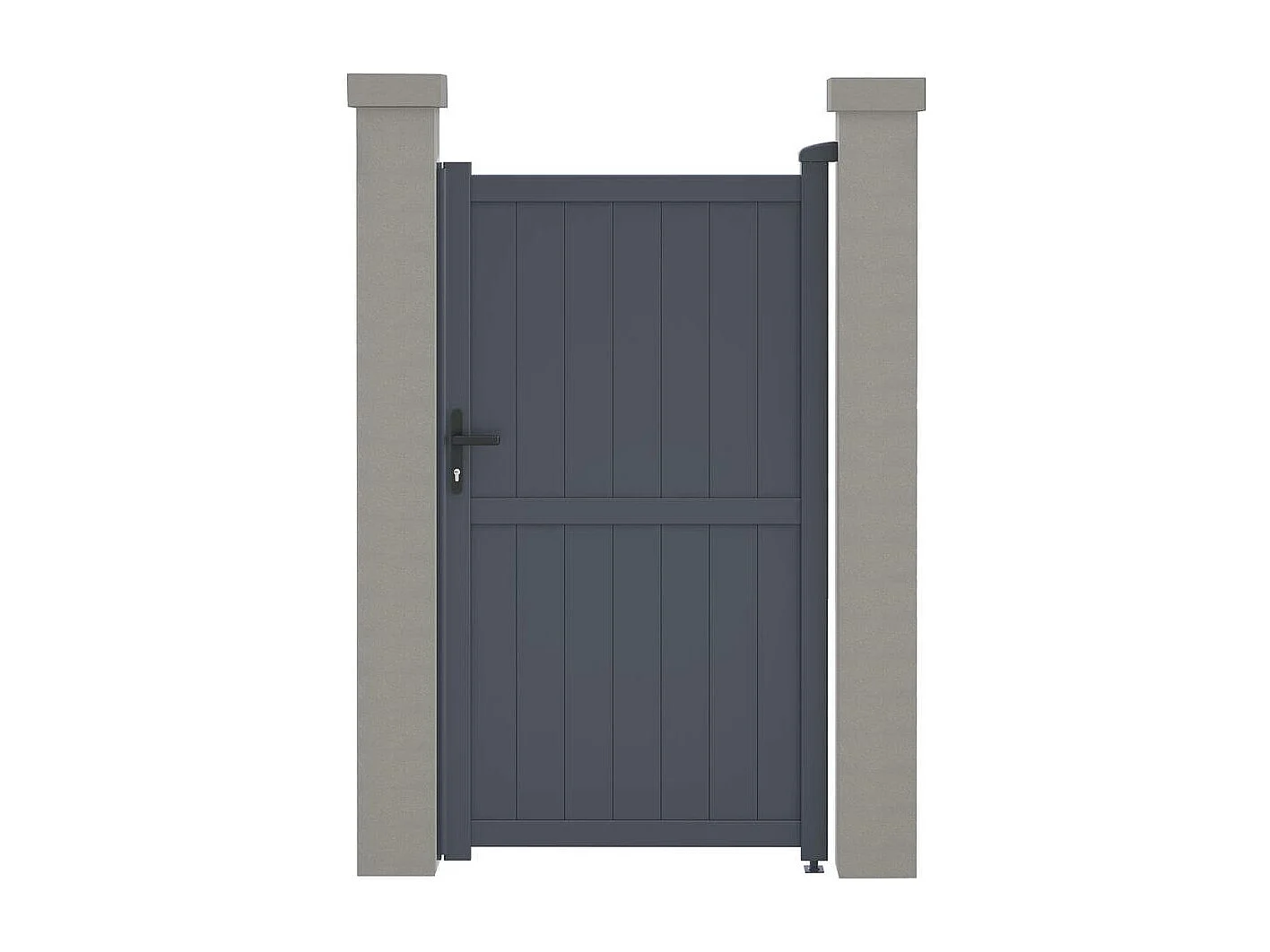 Brama aluminiowa "Maurice" - 101.2 x 155.9 cm - Szara