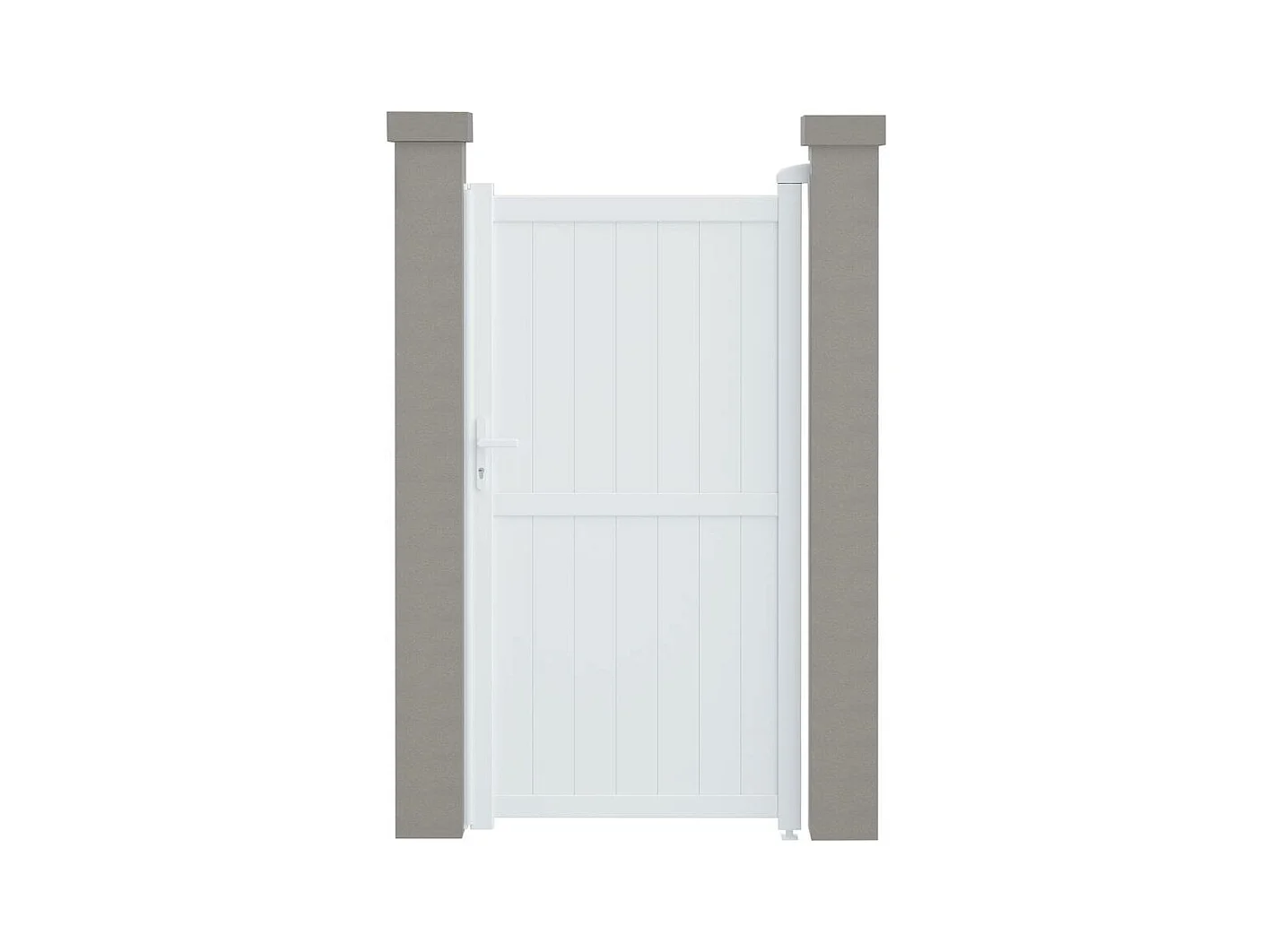 Aluminium "Lola" tuinhek in het wit van 101,2 x 180,9 cm, bestand tegen weer en slijtage