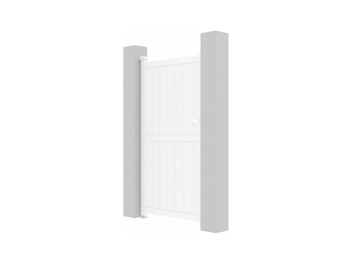 Aluminium "Lola" tuinhek in het wit van 101,2 x 180,9 cm, bestand tegen weer en slijtage