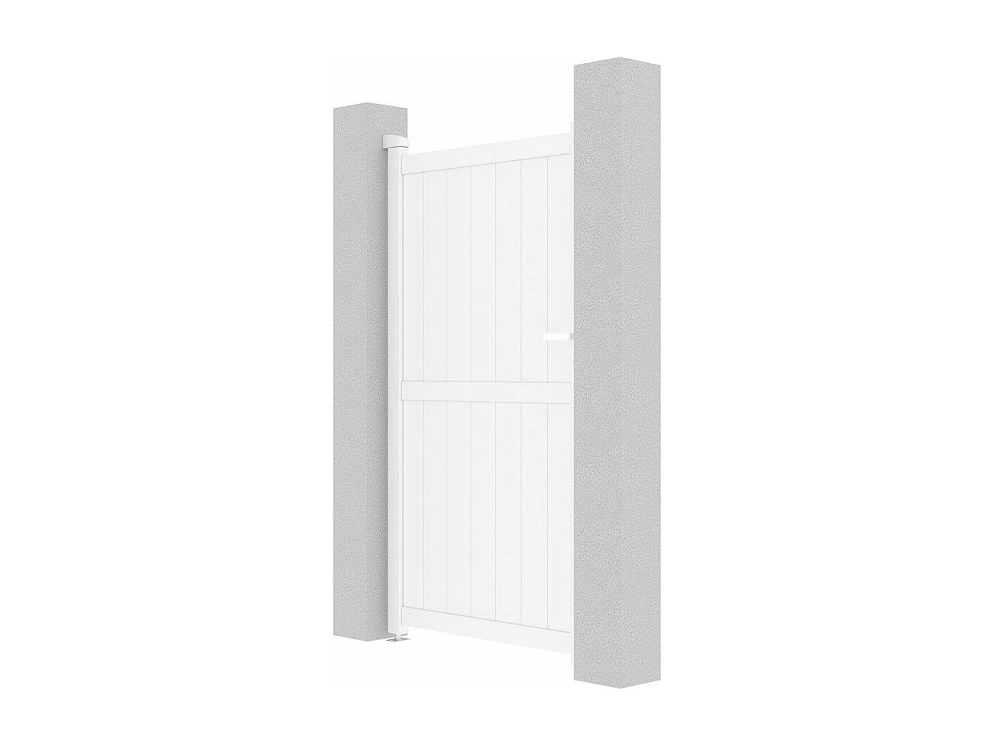 Aluminium "Lola" tuinhek in het wit van 101,2 x 180,9 cm, bestand tegen weer en slijtage