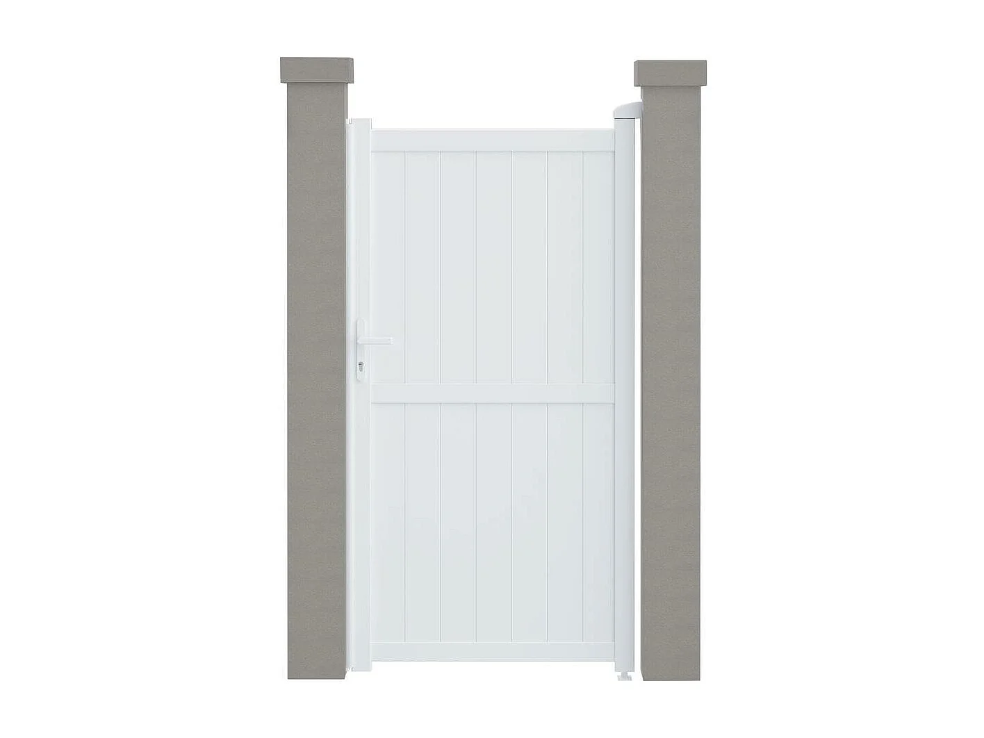 Portillon aluminium "Lola" - 101.2 x 180.9 cm - Blanc