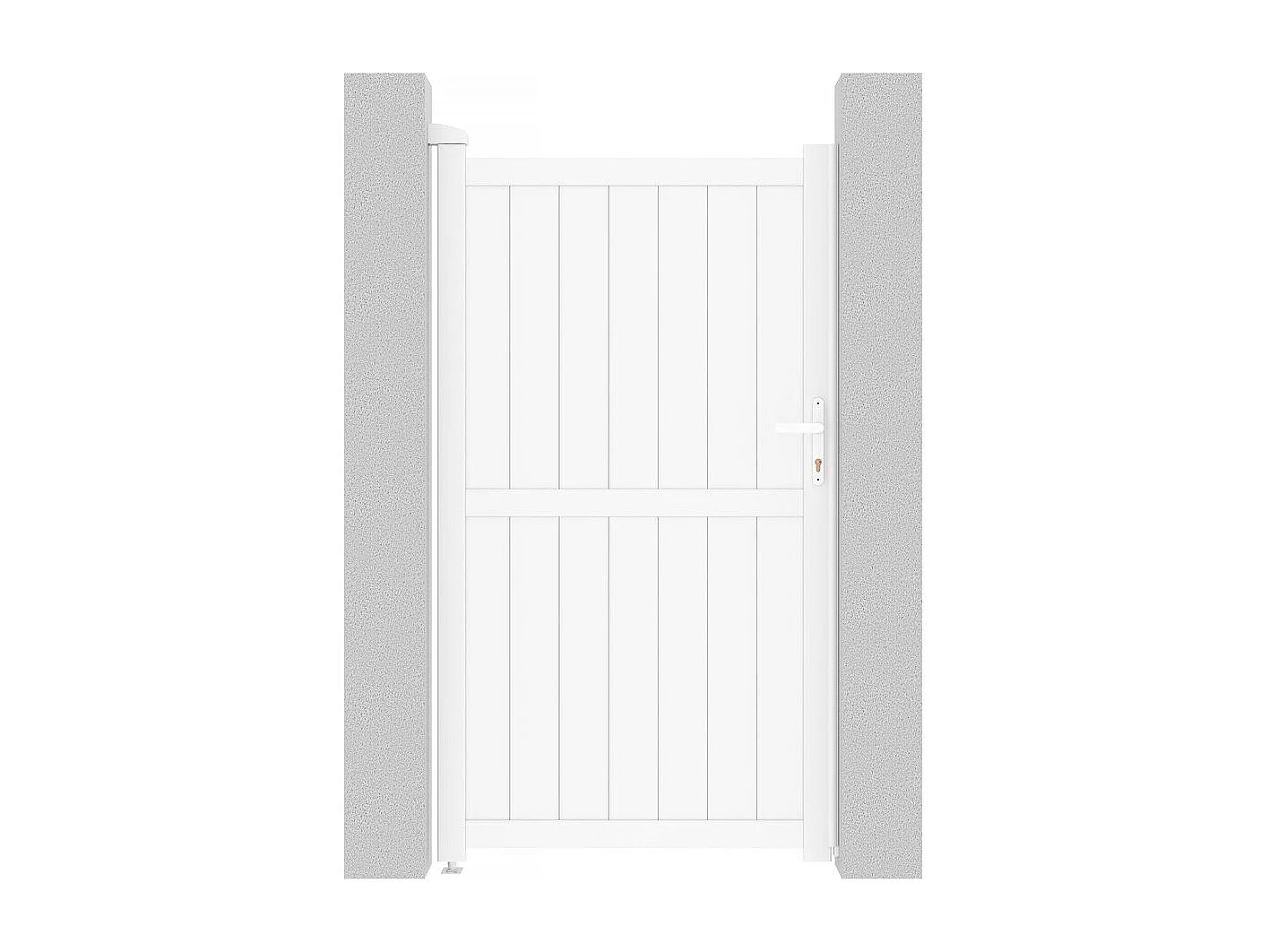 Portillon aluminium "Lola" - 101.2 x 180.9 cm - Blanc