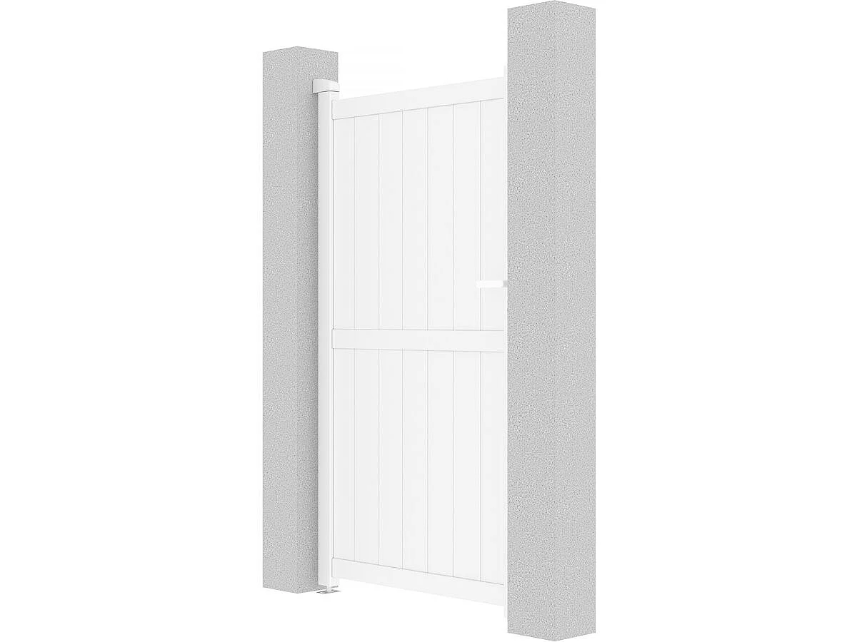 Portillon aluminium "Lola" - 101.2 x 180.9 cm - Blanc