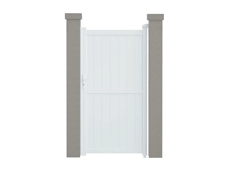 Portillon aluminium "Lola" - 101.2 x 180.9 cm - Blanc