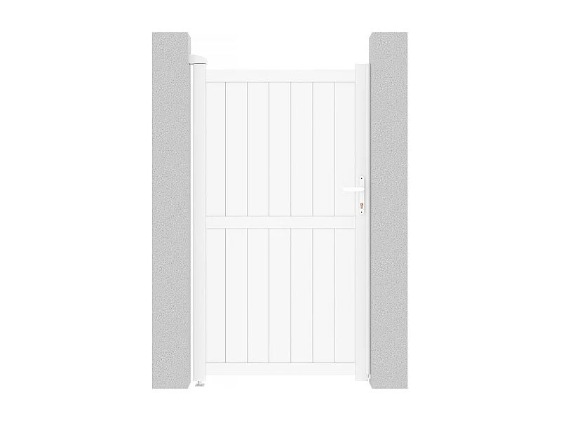 Portillon aluminium "Lola" - 101.2 x 180.9 cm - Blanc