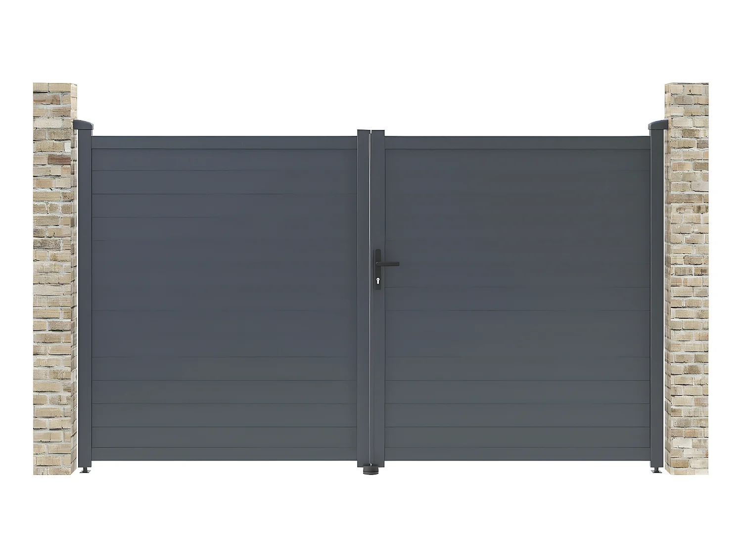 Portail aluminium "Marc" - 299.5 x 180.9 cm - Gris