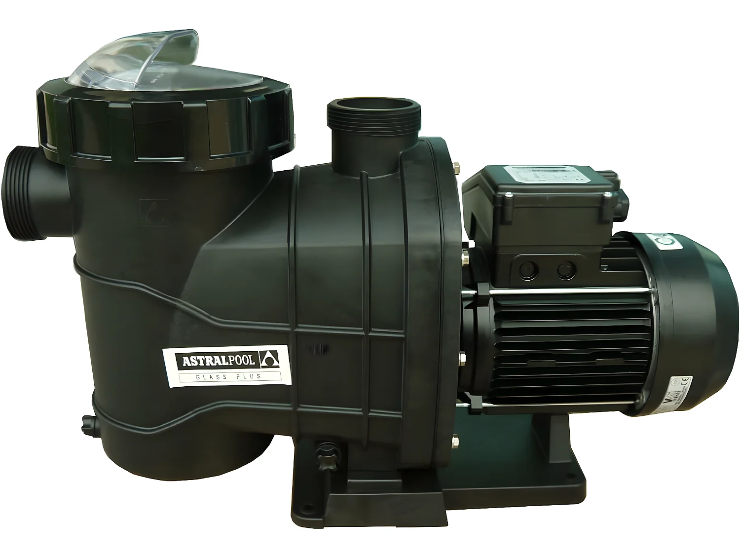 Pompe piscine "Astral Glass +" - 0.75 CV triphasé - 53.3 x 23.2 X 37 cm - Noir