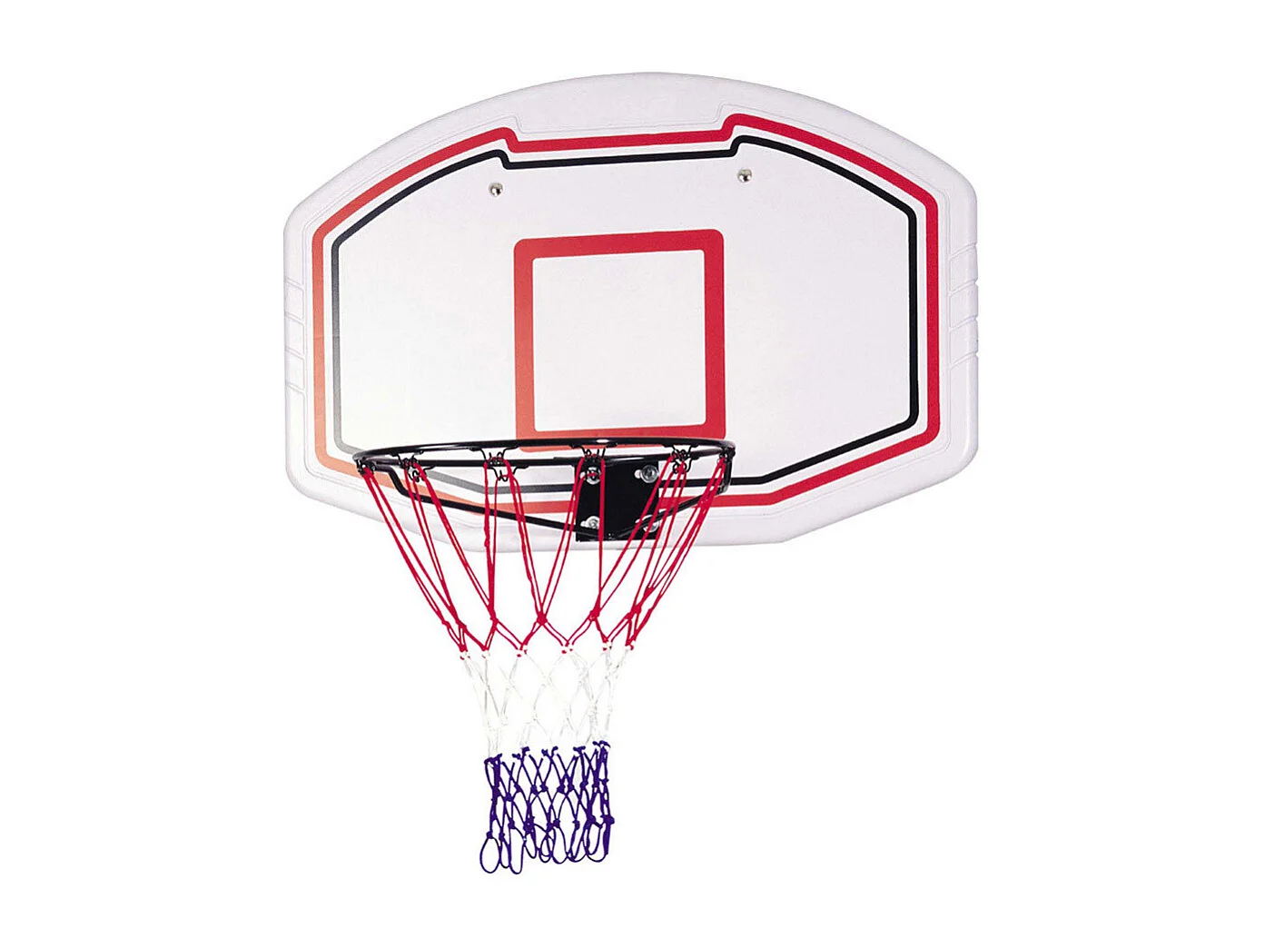Tino Weißer Basketballkorb aus Kunststoff und Vinyl mit einer Höhe von 90 cm und einer Länge von 60 cm