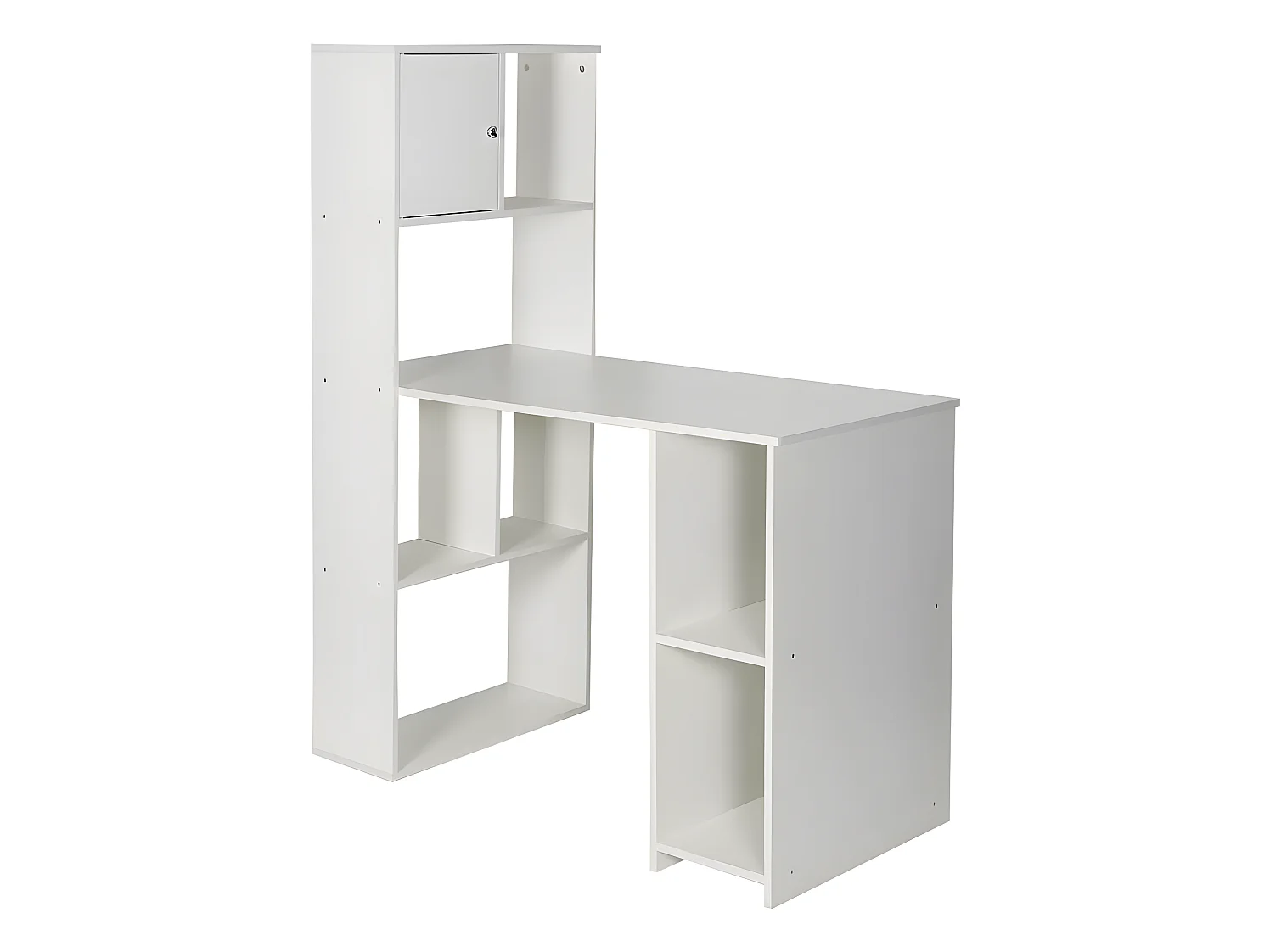 Bureau avec Bibliothèque "Chirs" - Blanc
