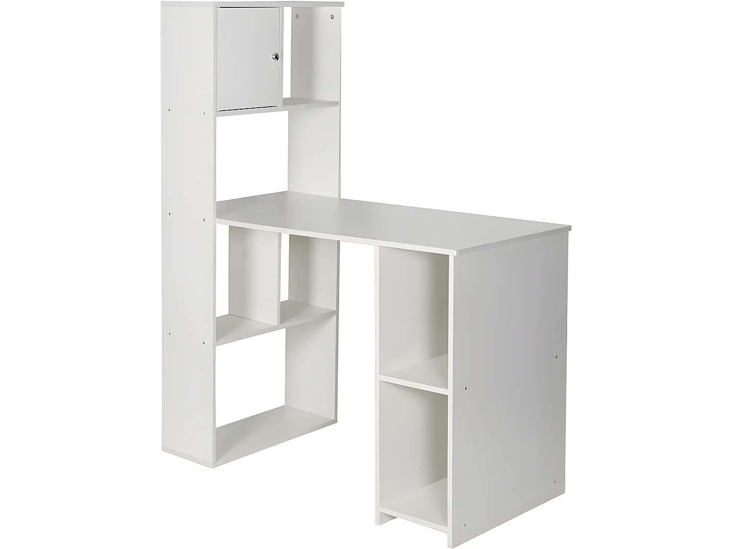 Bureau avec Bibliothèque "Chirs" - Blanc
