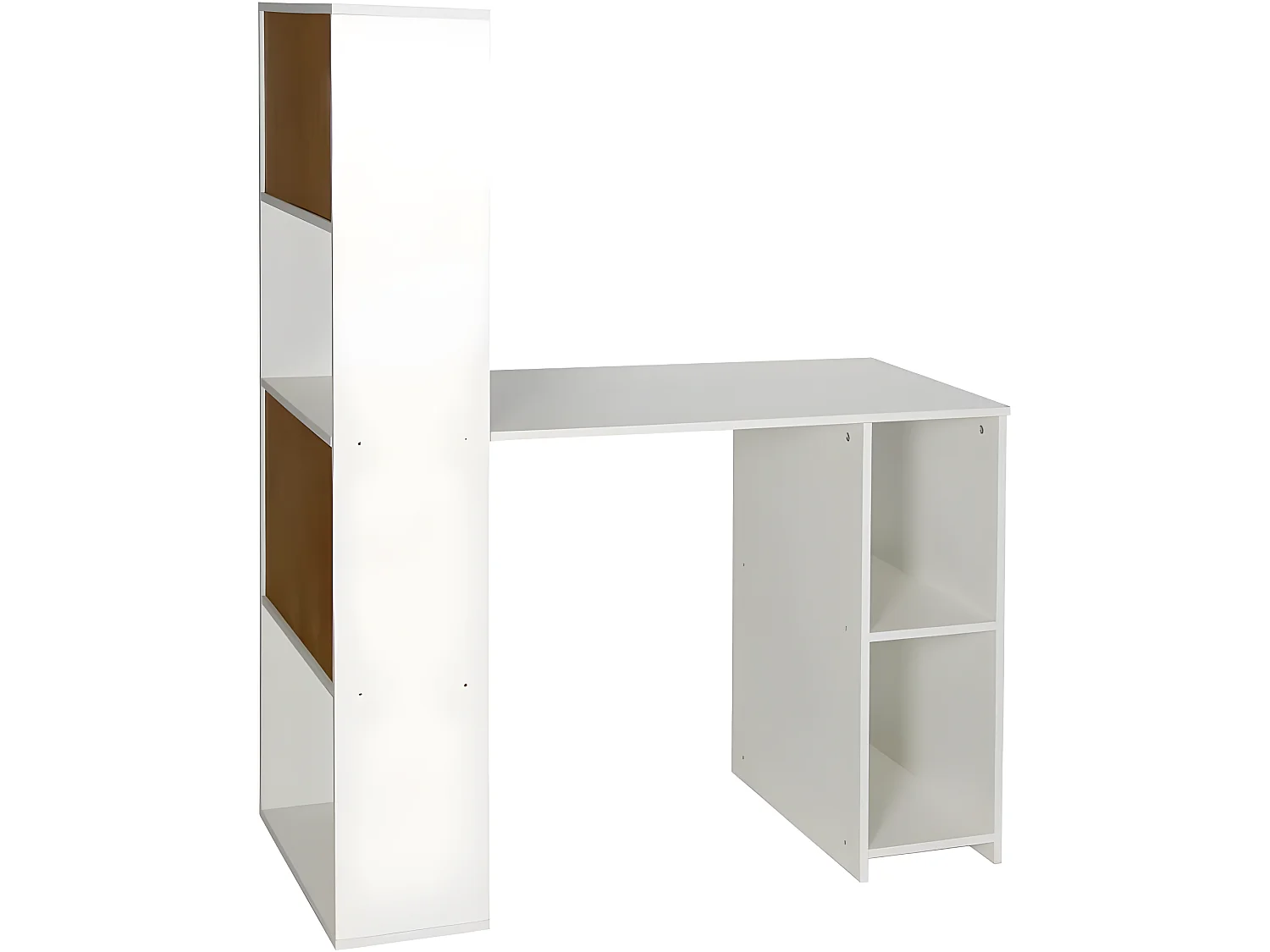 Bureau avec Bibliothèque "Chirs" - Blanc
