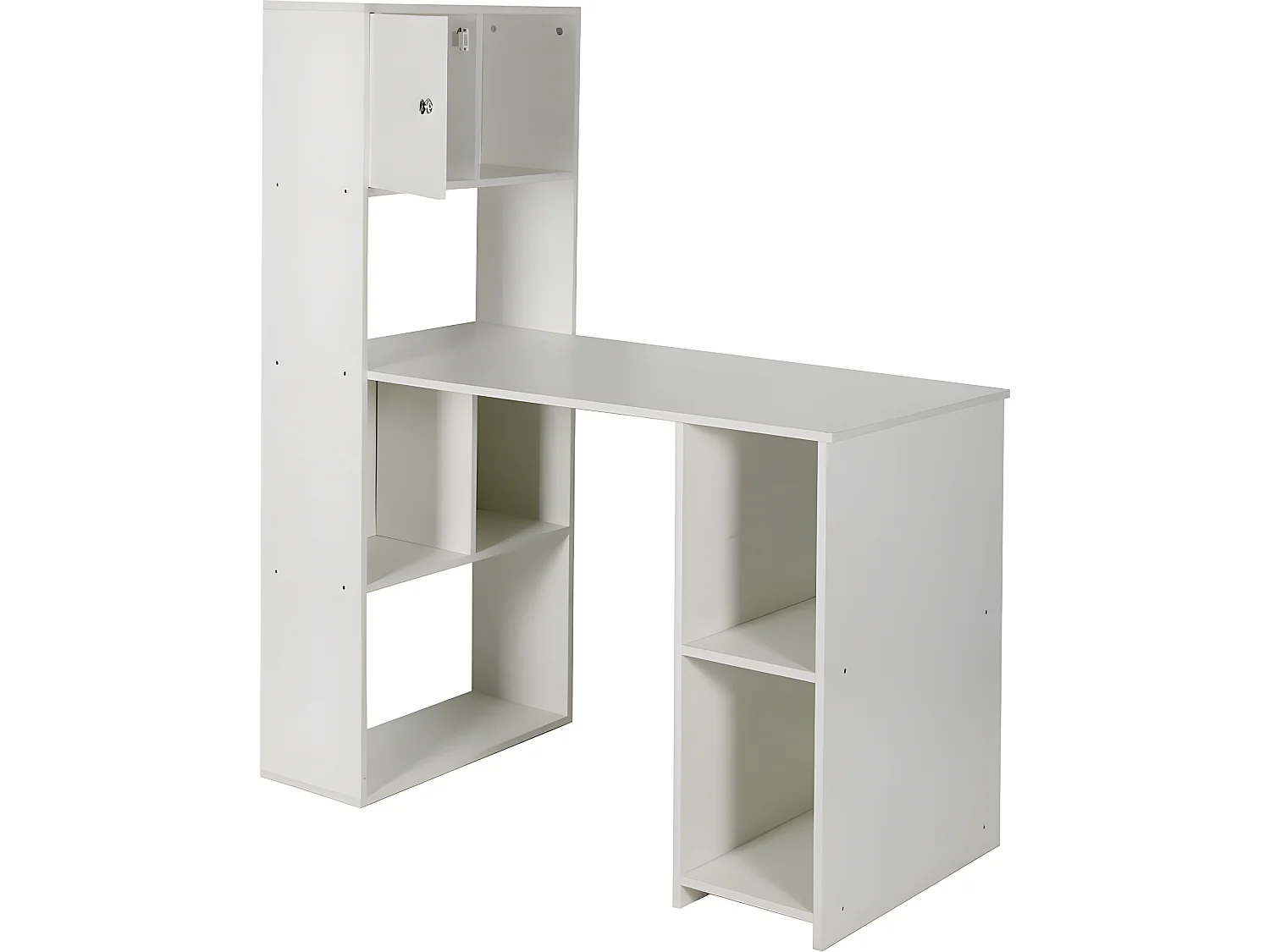Bureau avec Bibliothèque "Chirs" - Blanc