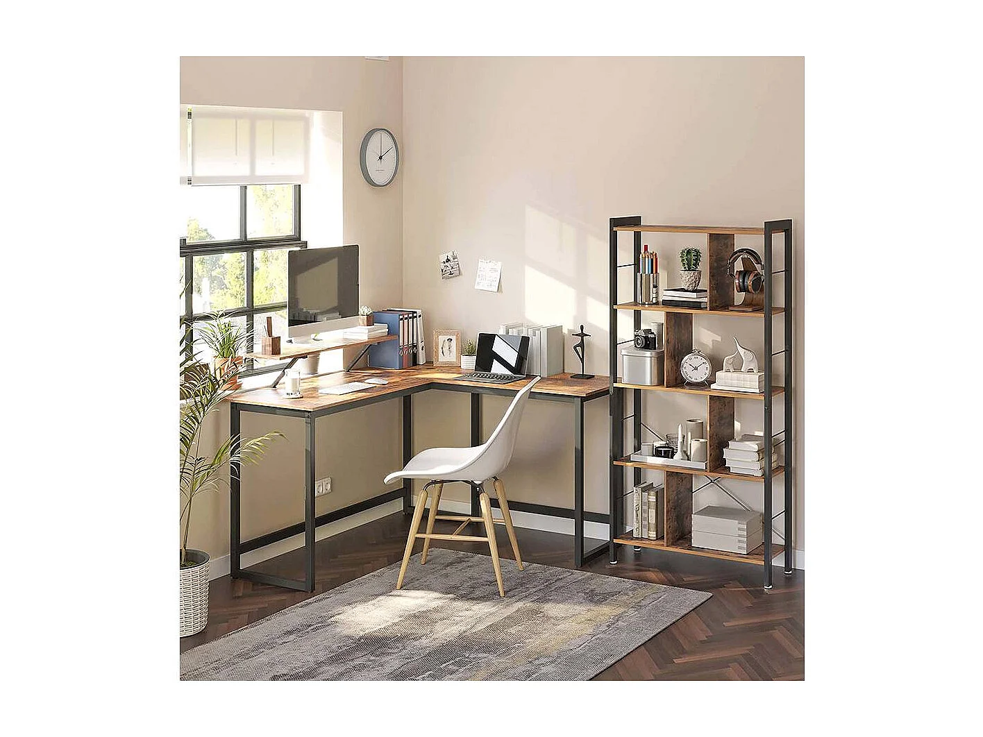 L-formet computerskrivebord
