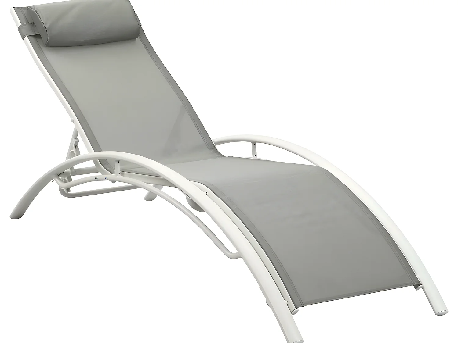 Bain de soleil en aluminium "Beauty" - Phoenix - Gris - Lot de 2