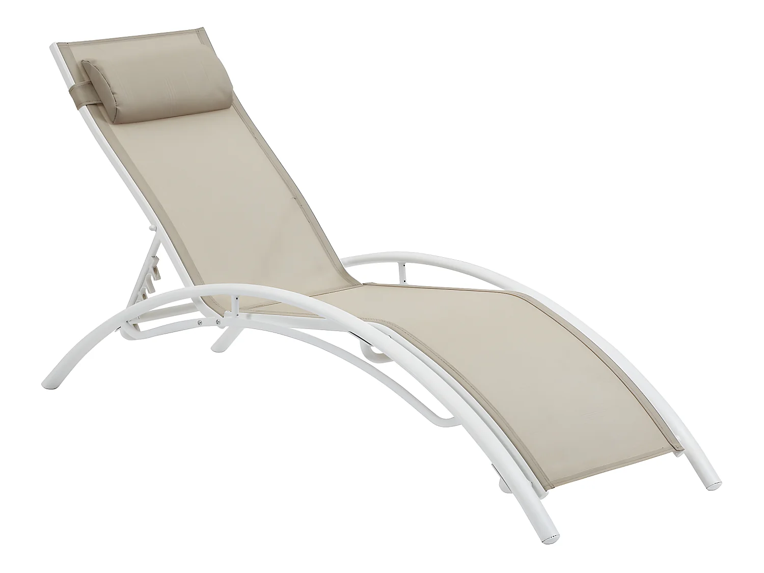 Bain de soleil en aluminium "Beauty" - Phoenix - Beige - Lot de 2