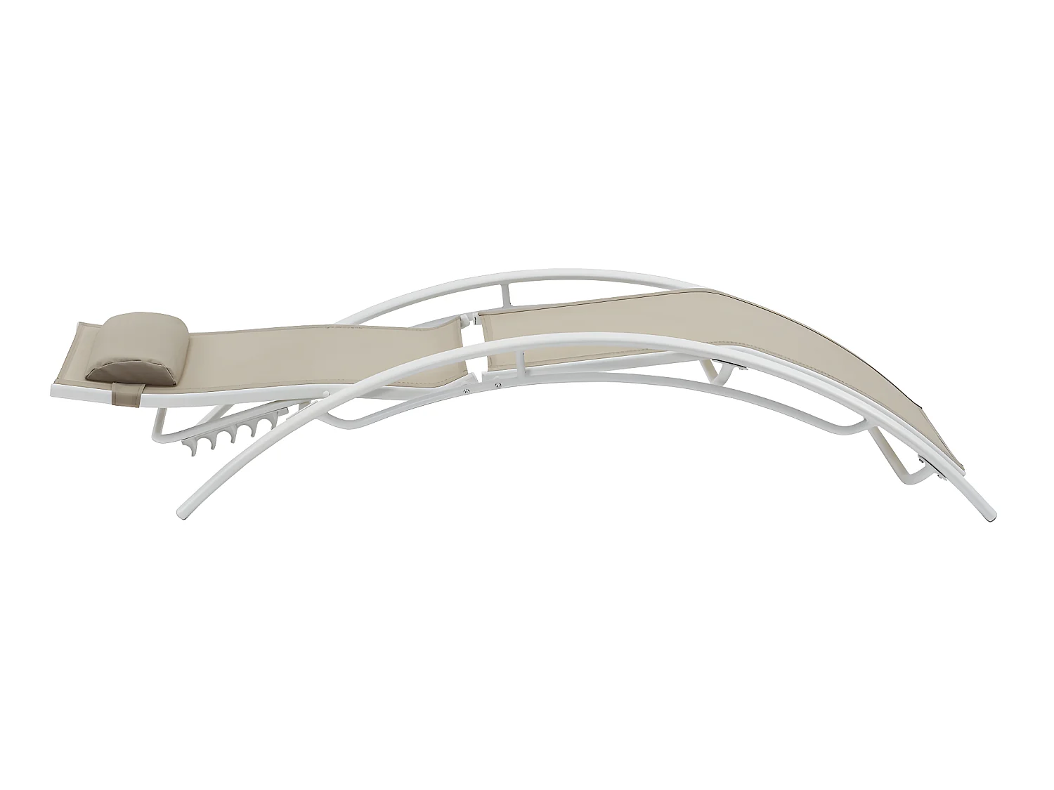 Bain de soleil en aluminium "Beauty" - Phoenix - Beige - Lot de 2