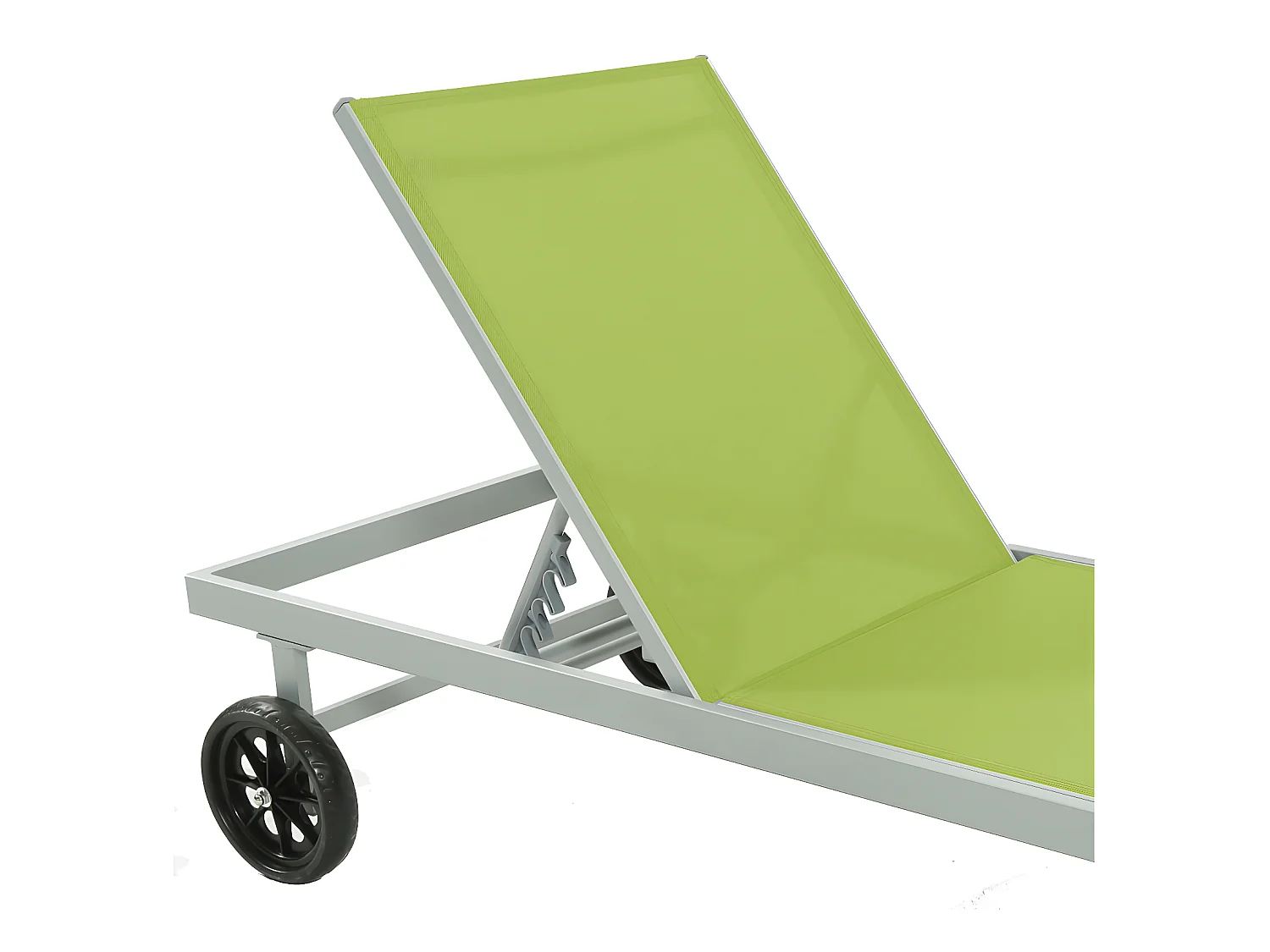 Conjunto de 2 tumbonas de aluminio y textileno BELLA-PHOENIX - verde