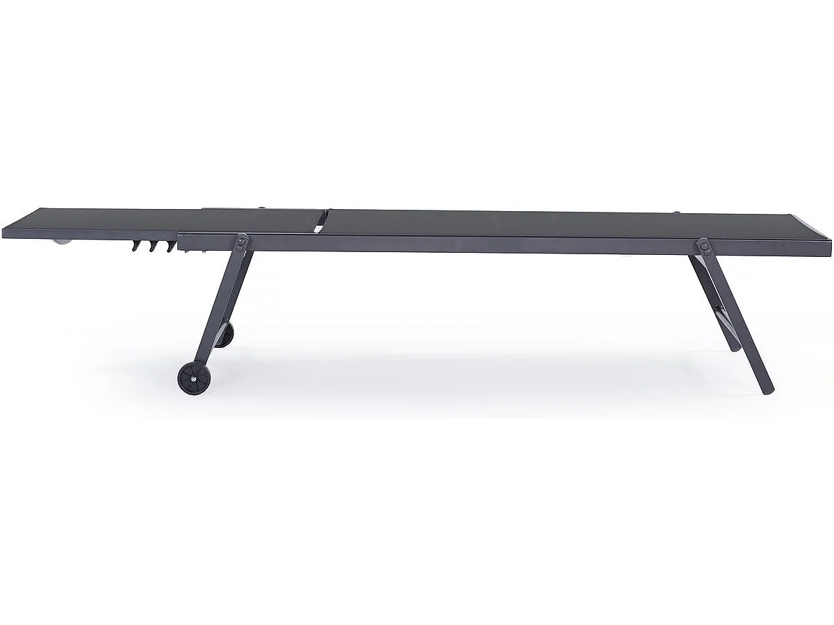 Leżak ogrodowy "Jolia" - Ciemnoszary - Zestaw 2 szt.