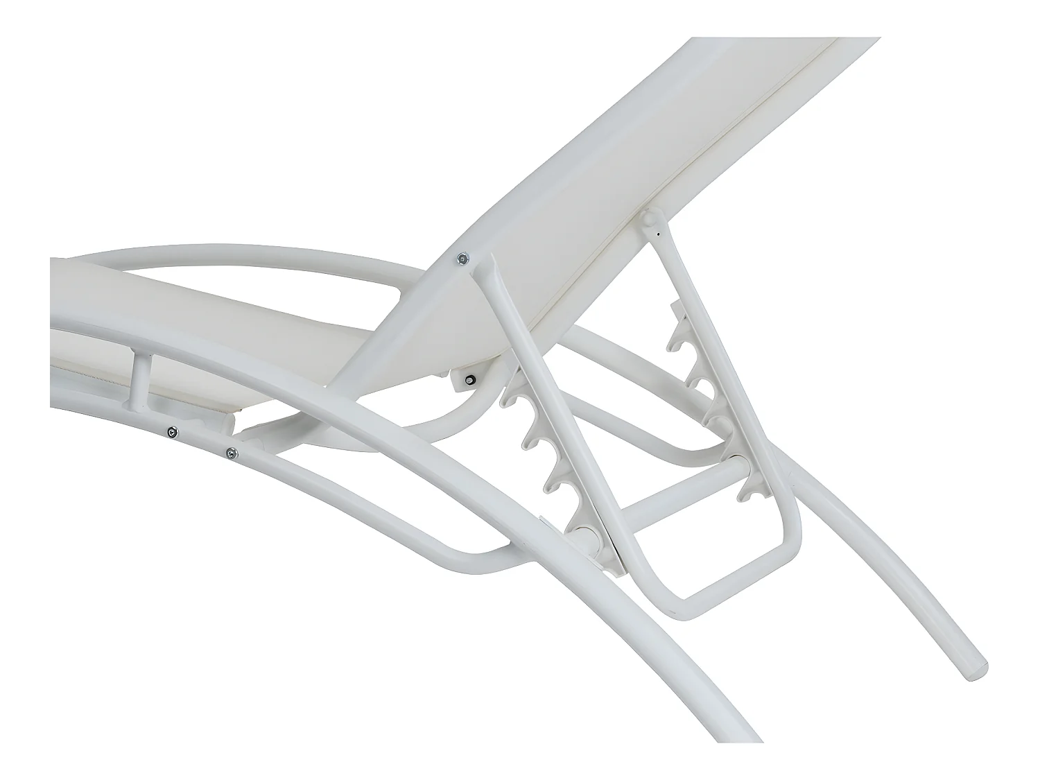 Sonnenliege aus Aluminium "Beauty" - Phoenix - Ecru - 2er-Set